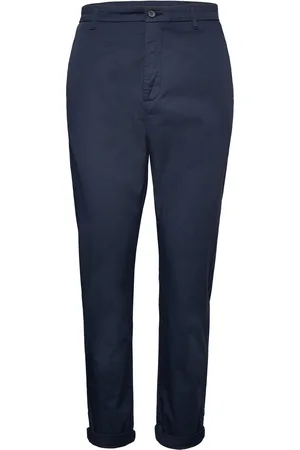 Hope Tapered-Leg Stretch Chinos Designers Trousers Chinos Navy
