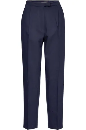 French Connection Lux-Pleat Bottoms Trousers Suitpants Navy