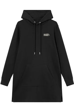 Cuera Long Offcourt Hoodie Sport Sweatshirts & Hoodies Hoodies Black