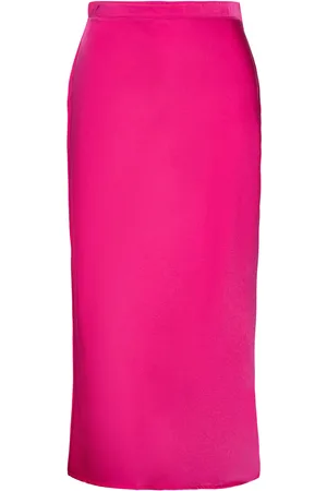French Connection Satin Slip M Knælang Nederdel Pink