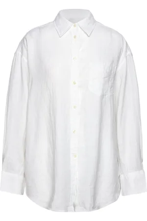 GANT Os Linen Shirt Tops Shirts Linen Shirts White