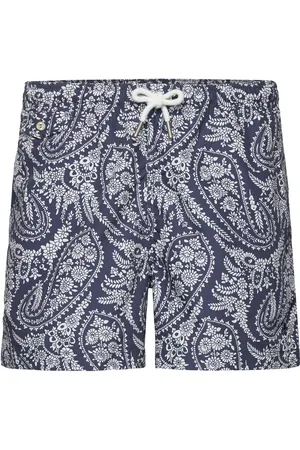 Morris Paisley Bathing Trunks Designers Shorts Navy