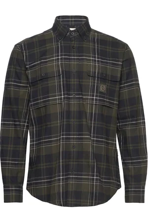 Chevalier Heron Flannel Shirt Men Sport Shirts Casual Green