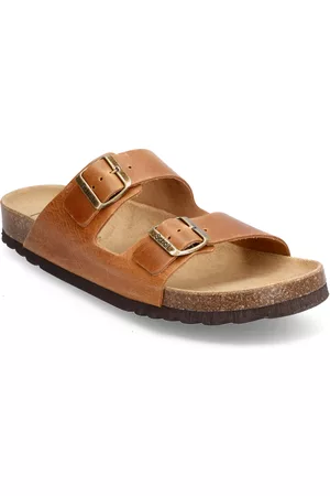 Scholl Sl Julien Leather Cognac Shoes Summer Shoes Sandals Brown