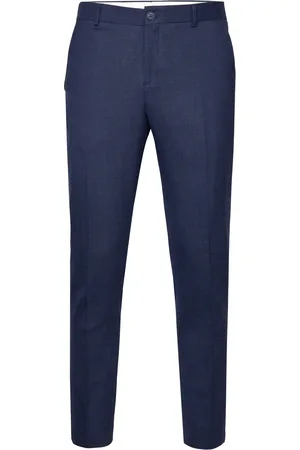 SELECTED Slhslim-Oasis Linen Trs Noos Bottoms Trousers Formal Blue