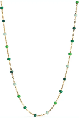 Enamel Necklace, Lola Accessories Jewellery Necklaces Chain Necklaces Green