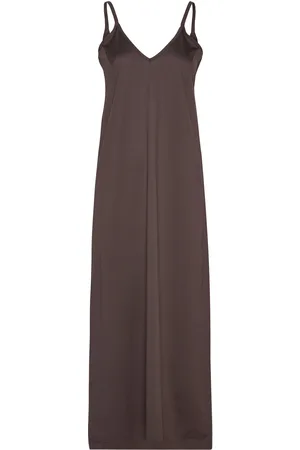 G-Star Slip Dress Loose S\L Wmn Maxikjole Festkjole Brown