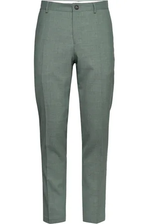 SELECTED Slhslim-Oasis Linen Trs Noos Bottoms Trousers Formal Green