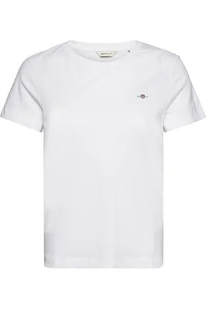 GANT Reg Shield Ss T-Shirt Tops T-shirts & Tops Short-sleeved White