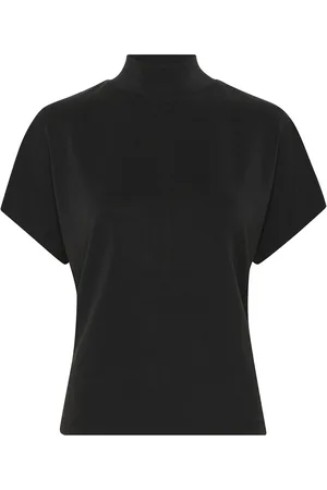 My Essential Wardrobe Mwelle Collar Blouse Tops Blouses Short-sleeved Black