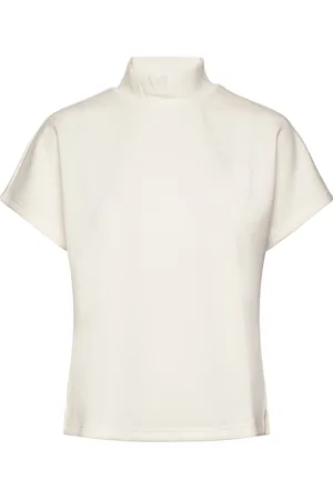My Essential Wardrobe Mwelle Collar Blouse Tops Blouses Short-sleeved White