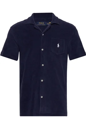 Ralph Lauren Terry Camp Shirt Tops Shirts Short-sleeved Navy