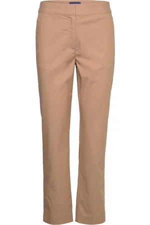GANT Slim Slack Bottoms Trousers Slim Fit Trousers Khaki Green
