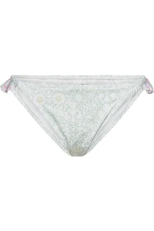 By Malina Florence Frill Printed Bikini Bottom Swimwear Bikinis Bikini Bottoms Bikini Briefs Blue