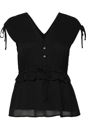 Rosemunde Recycled Polyester Top Tops Blouses Short-sleeved Black