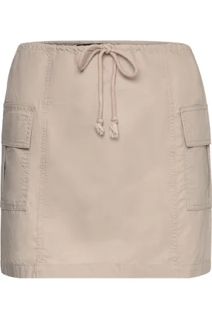 Gina Tricot Cargo Skirt Kort Nederdel Beige