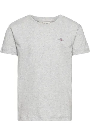 GANT Shield Ss T-Shirt Tops T-Kortærmet Skjorte Grey