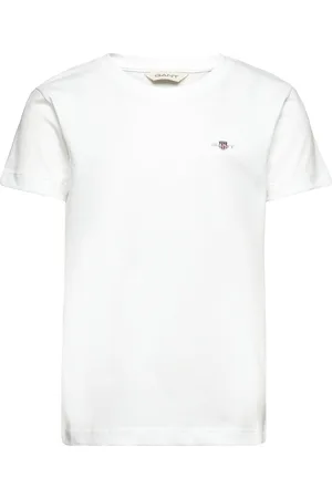 GANT Shield Ss T-Shirt Tops T-Kortærmet Skjorte White