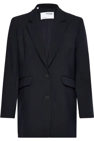 SELECTED Slfrita Ls Relaxed Blazer D Sap Mel Noos Blazers Single Breasted Blazers Navy