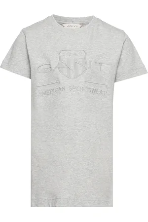 GANT Tonal As Ss T-Shirt Tops T-Kortærmet Skjorte Grey