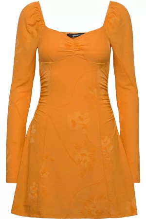 Gina Tricot Jacquard Mini Dress Kort Kjole Orange