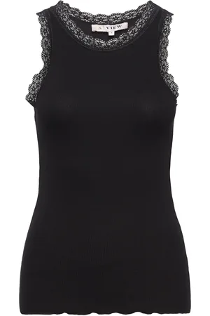 A-View Florine Tank Top Tops T-shirts & Tops Sleeveless Black