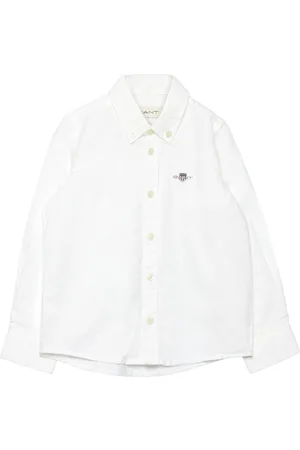 GANT Shield Oxford Bd Shirt Tops Shirts Long-sleeved Shirts White