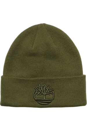 Timberland Tonal 3D Embroidery Beanie Accessories Headwear Beanies Khaki Green