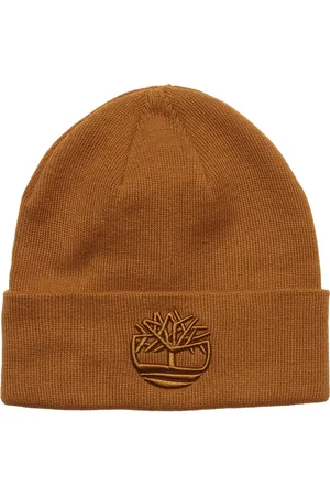 Timberland 3D Embroidery Beanie Wheat Accessories Headwear Beanies Brown