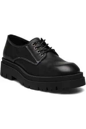 Bianco Biakwamie Laced Up Shoe Crust Snøresko Flade Black