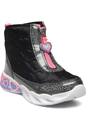 Skechers Girls Sweetheart Lights - Heart Hugger Vinterstøvler Pull On Black