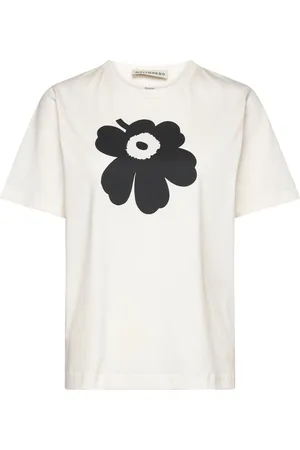 Marimekko Erna Ii Unikko Placement Tops T-shirts & Tops Short-sleeved White