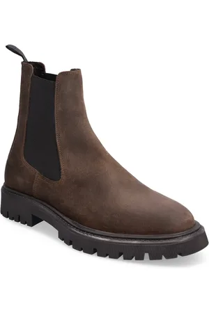 Les Deux Tatum Suede Chelsea Boot Støvlet Chelsea Boot Brown