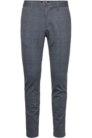 Only & Sons Onsmark Slim Check Pants 9887 Noos Bottoms Trousers Formal Navy