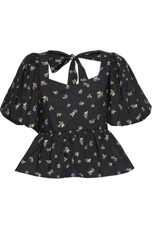 Crās Vidacras Blouse Tops Blouses Short-sleeved Black