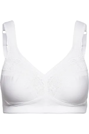 Swegmark Cotton Star Soft Bra Black Lingerie Bras & Tops Soft Bras Non Wired Bras White
