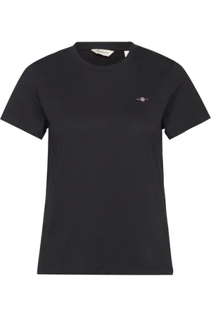 GANT Reg Shield Ss T-Shirt Tops T-shirts & Tops Short-sleeved Black