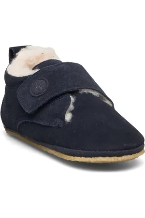 WHEAT Taj Wool Indoor Shoe Slippers Hjemmesko Navy