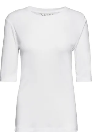 GANT Light Ss T-Shirt Tops T-shirts & Tops Short-sleeved White