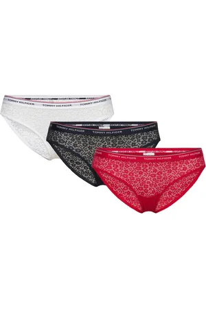 Tommy Hilfiger 3 Pack Bikini Lace Trusser, Tanga Briefs Multi/patterned