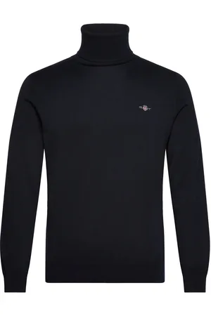 GANT Classic Cotton Rollerneck Tops Knitwear Turtlenecks Navy