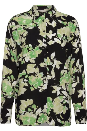 Freequent Fqmison-Shirt Tops Shirts Long-sleeved Green