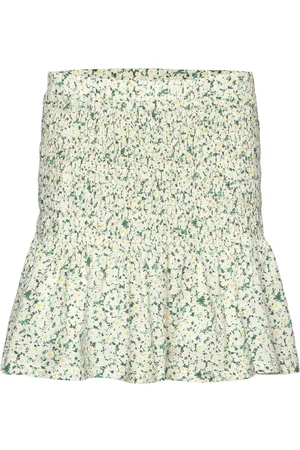 A-View Crystal Skirt Ditzy Print Kort Nederdel White