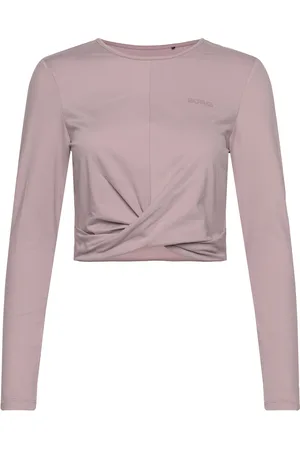 Björn Borg Studio Cross Long Sleeve Sport Crop Tops Long-sleeved Crop Tops Purple