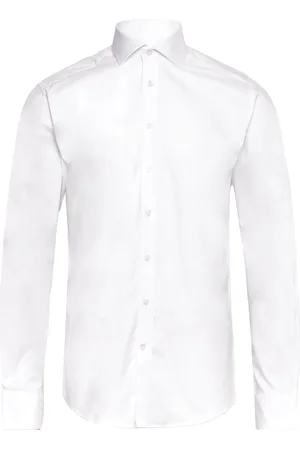 Bruun & Stengade Bs Miles Slim Fit Shirt Tops Shirts Business White