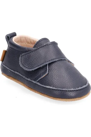Melton Luxury Leather Slippers Slippers Hjemmesko Navy