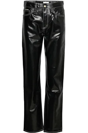 Eytys Orion Tar Black Bottoms Trousers Leather Leggings-Bukser Black