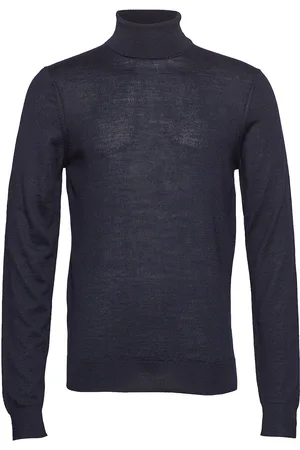Casual Friday Cfkonrad Merino Roll Neck Knit Tops Knitwear Turtlenecks Blue