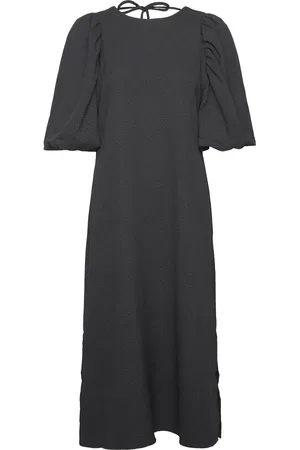 Noella Pastis Long Dress Knælang Kjole Black