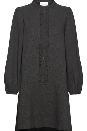Noella Pastis Ruffle Dress Kort Kjole Black